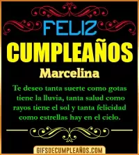 GIF Frases de Cumpleaños Marcelina